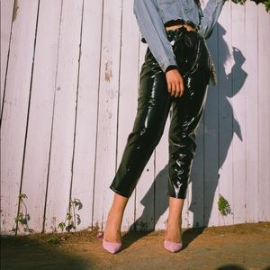 Vinyl paper bag pants